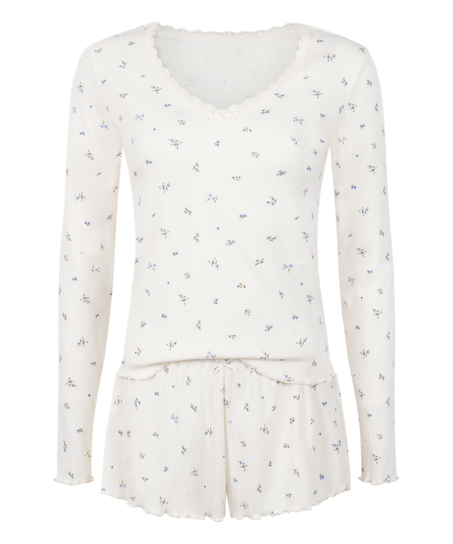 Komplet Piżamy Daisy, Biały