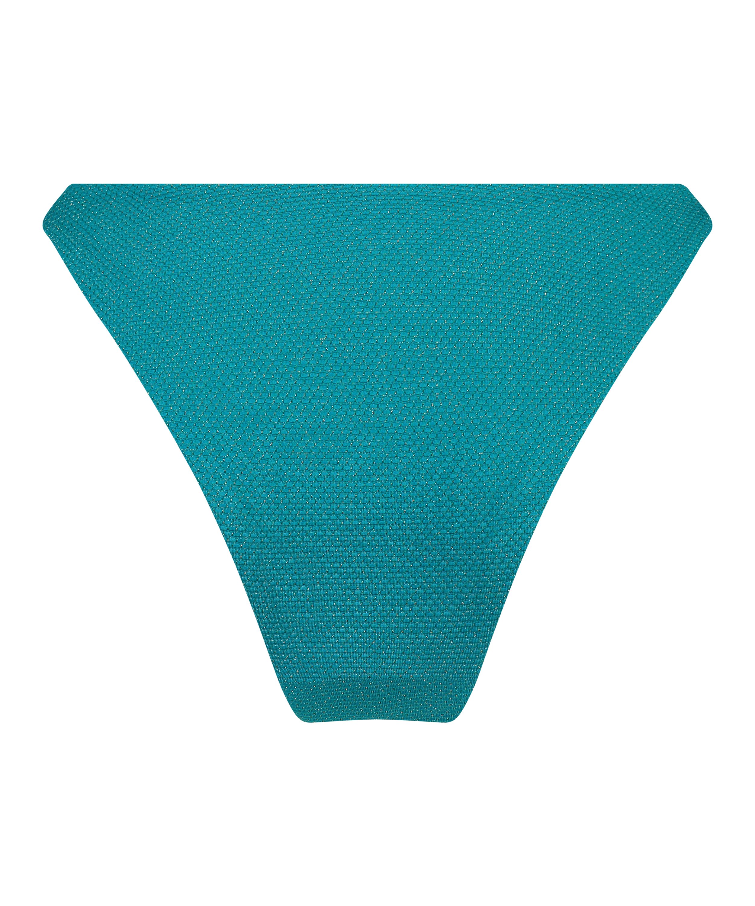 Majtki Bikini Wysoko Krojona Relief, Zielony, main