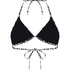 Tr&oacute;jkątny Top Bikini Leopard, Czarny