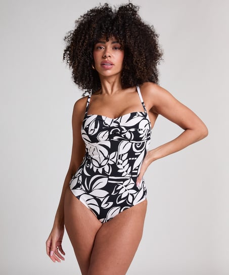 Str&oacute;j kąpielowy Mauritius typu bandeau, Czarny