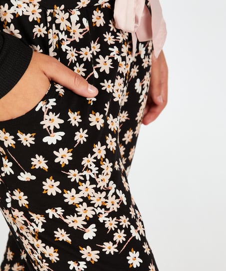 Petite Pyjama Pants Daisy, Czarny