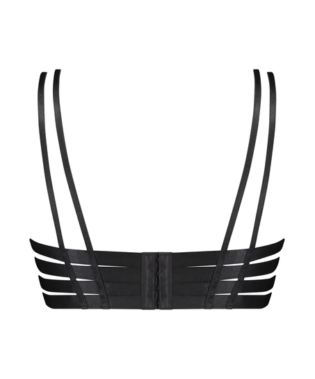 Nieusztywniony biustonosz z fiszbinami Athena, Czarny