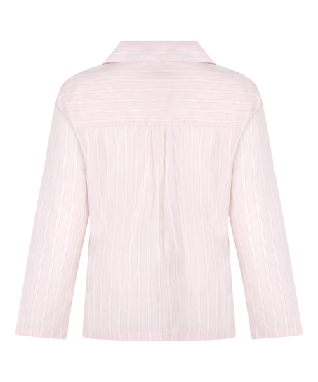 Top piżamowy Bawełna Poplin, R&oacute;żowy