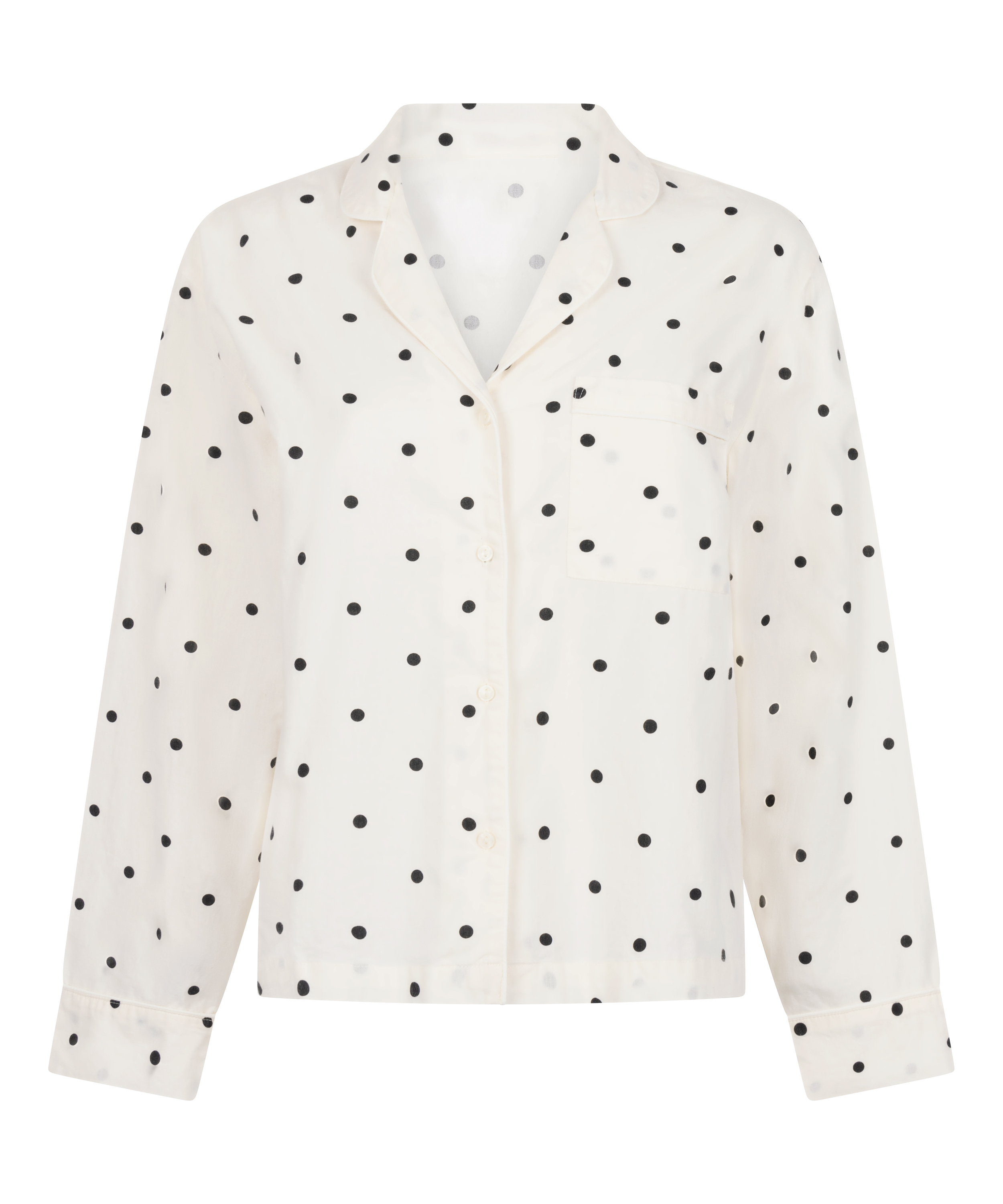 Bluza bawełniana w groszki, Biały, main