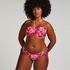 G&oacute;ra od bikini w kwiaty miseczki E +, R&oacute;żowy