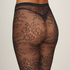 Tight Allover Lace Rhinestones, Czarny