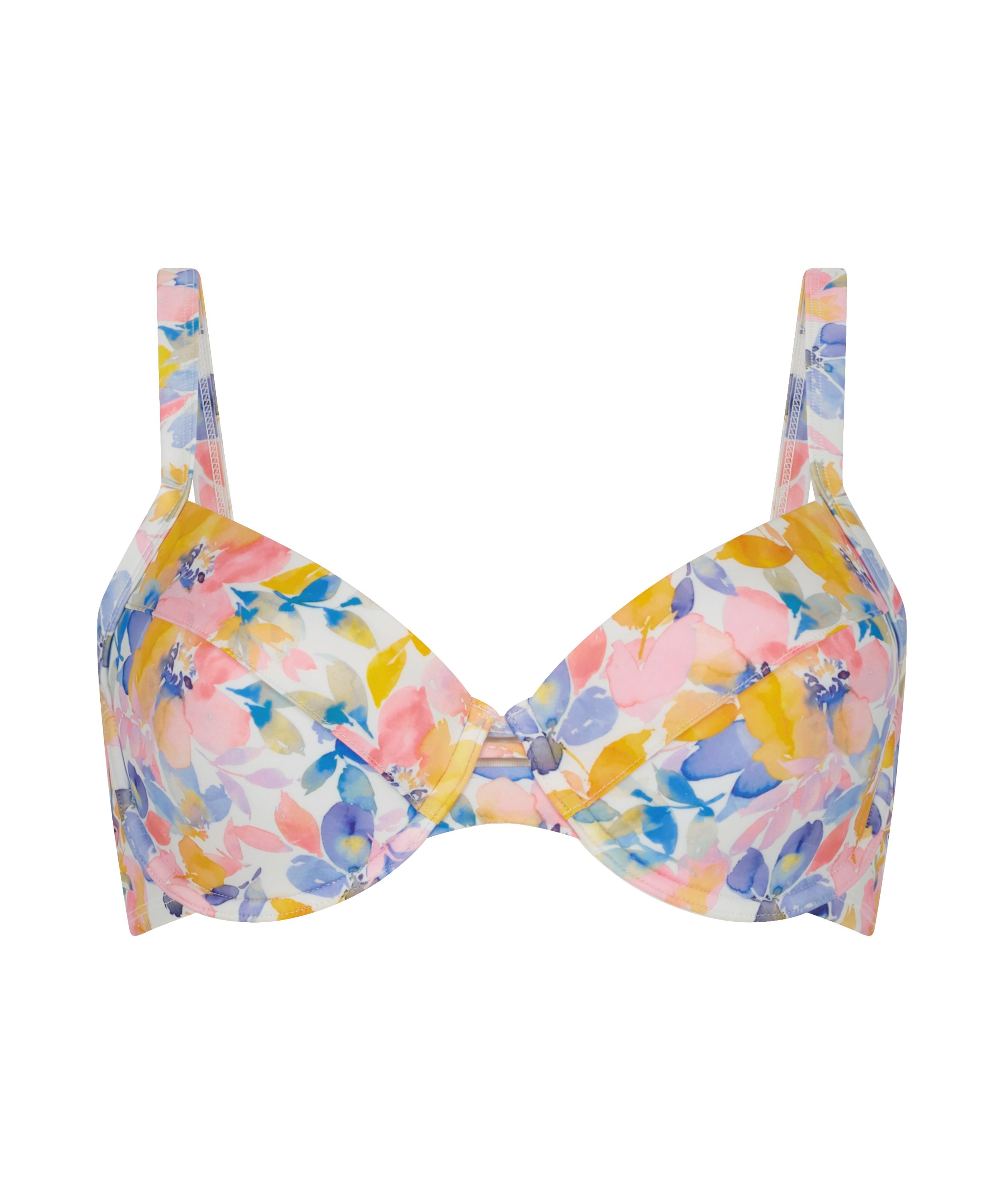 Usztywniany top bikini z fiszbinami Palma, Biały, main