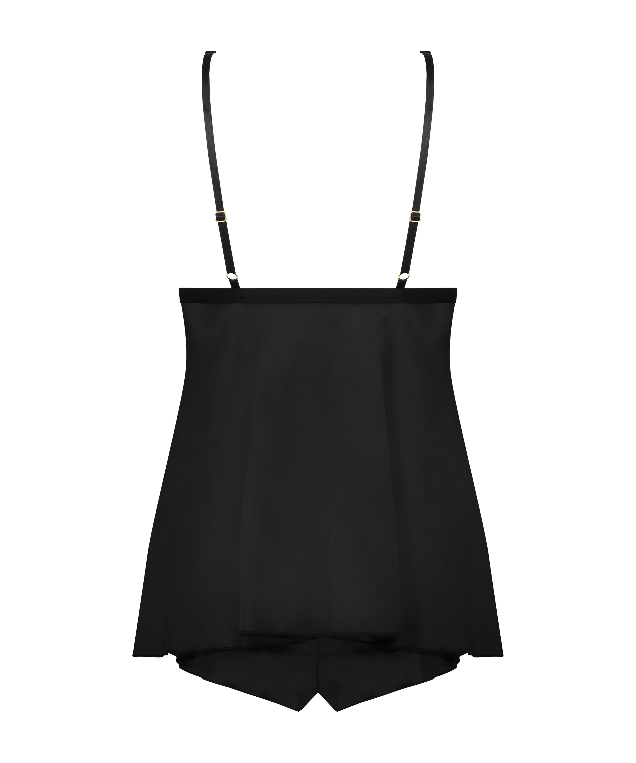 Babydoll Satin Mariah, Czarny, main