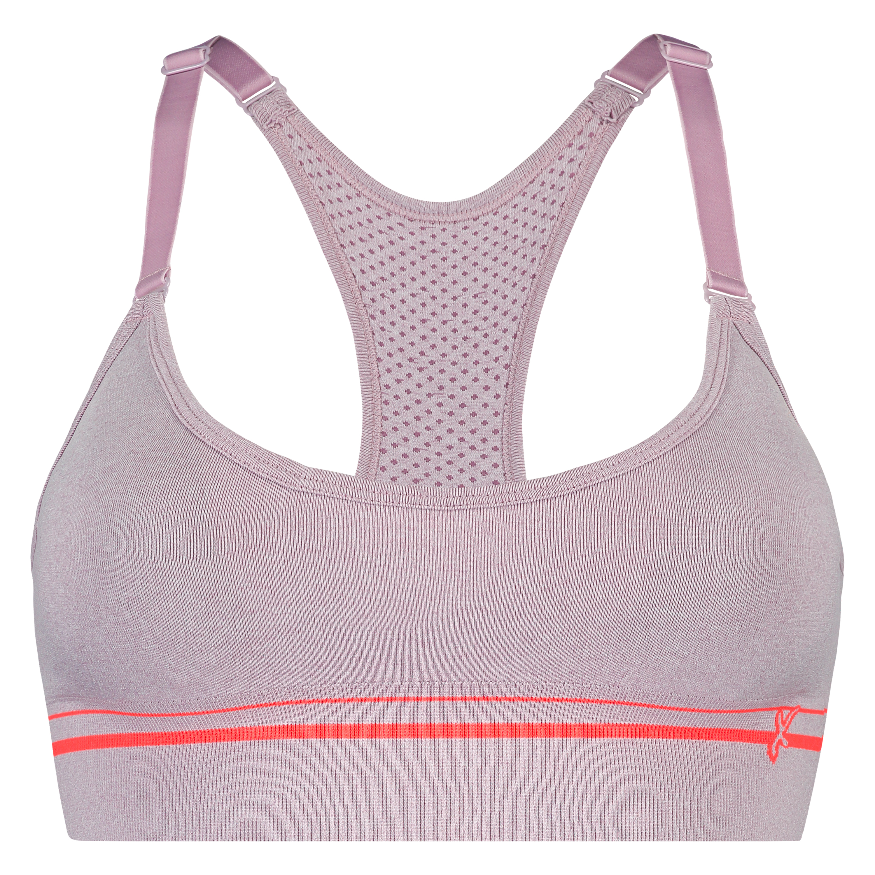 HKMX The Crop Level 1 Sports Bra, Fioletowy, main