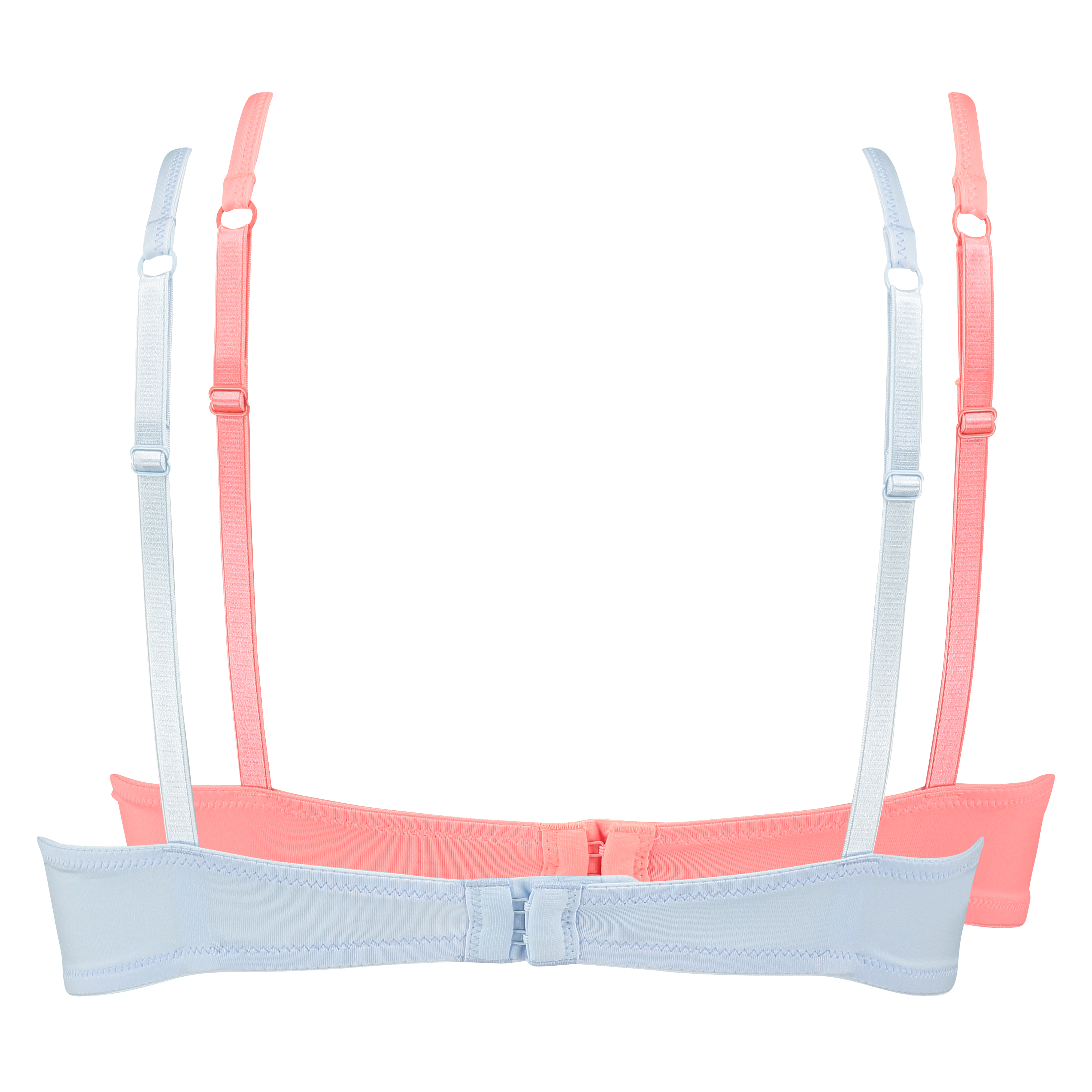 2 sztuki biustonoszy usztywnianych z fiszbinami, Niebieski, main