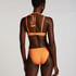 Majtki Bikini Rio Scallop Lurex, Pomarańczowy