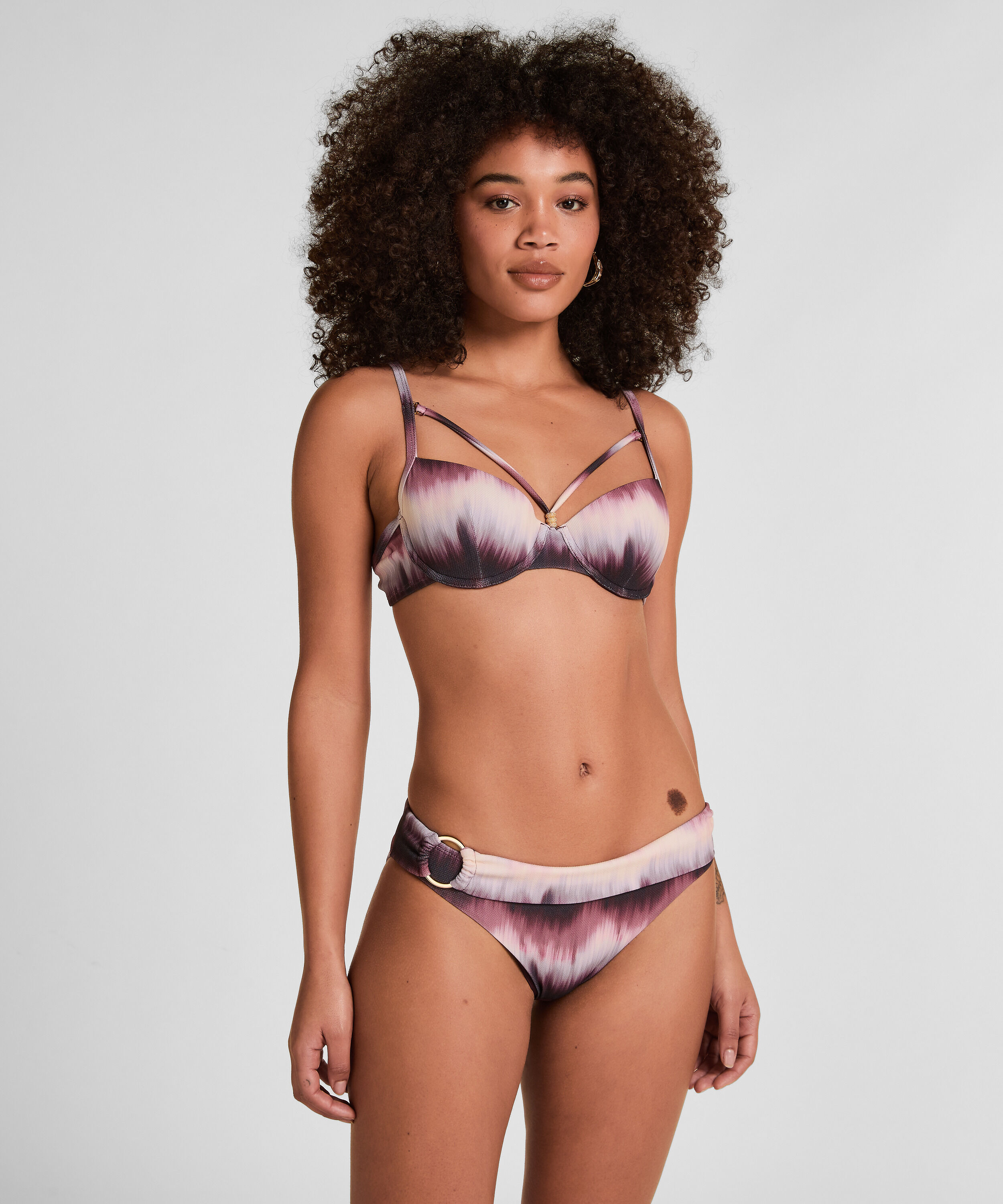Biustonosz Bikini z Fiszbinami i Wkładkami Mauritius, Fioletowy