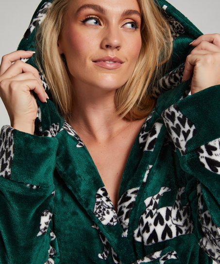 Szlafrok polarowy, Zielony