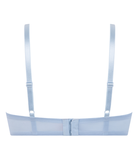 Usztywniony biustonosz push-up marki Cherry z fiszbinami, Niebieski