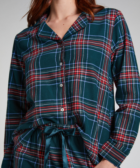 Piżama we wz&oacute;r Flannel, Zielony