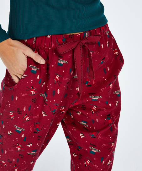 Twill Pyjama Pants, Czerwony