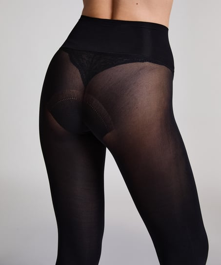 Bezszwowe rajstopy 40 DEN, Czarny