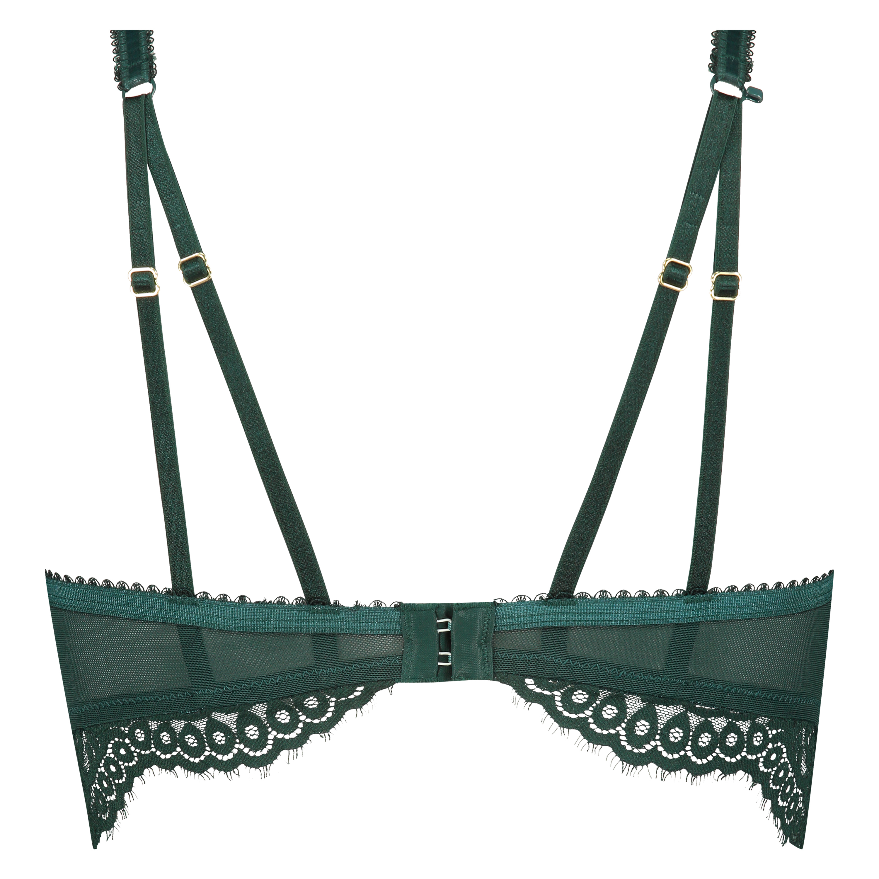 Ingrid padded push-up underwired bra, Zielony, main