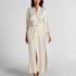 Długie satynowe kimono Valerie, Biały