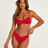 Majtki Bikini Wysoko Krojona Scallop, R&oacute;żowy