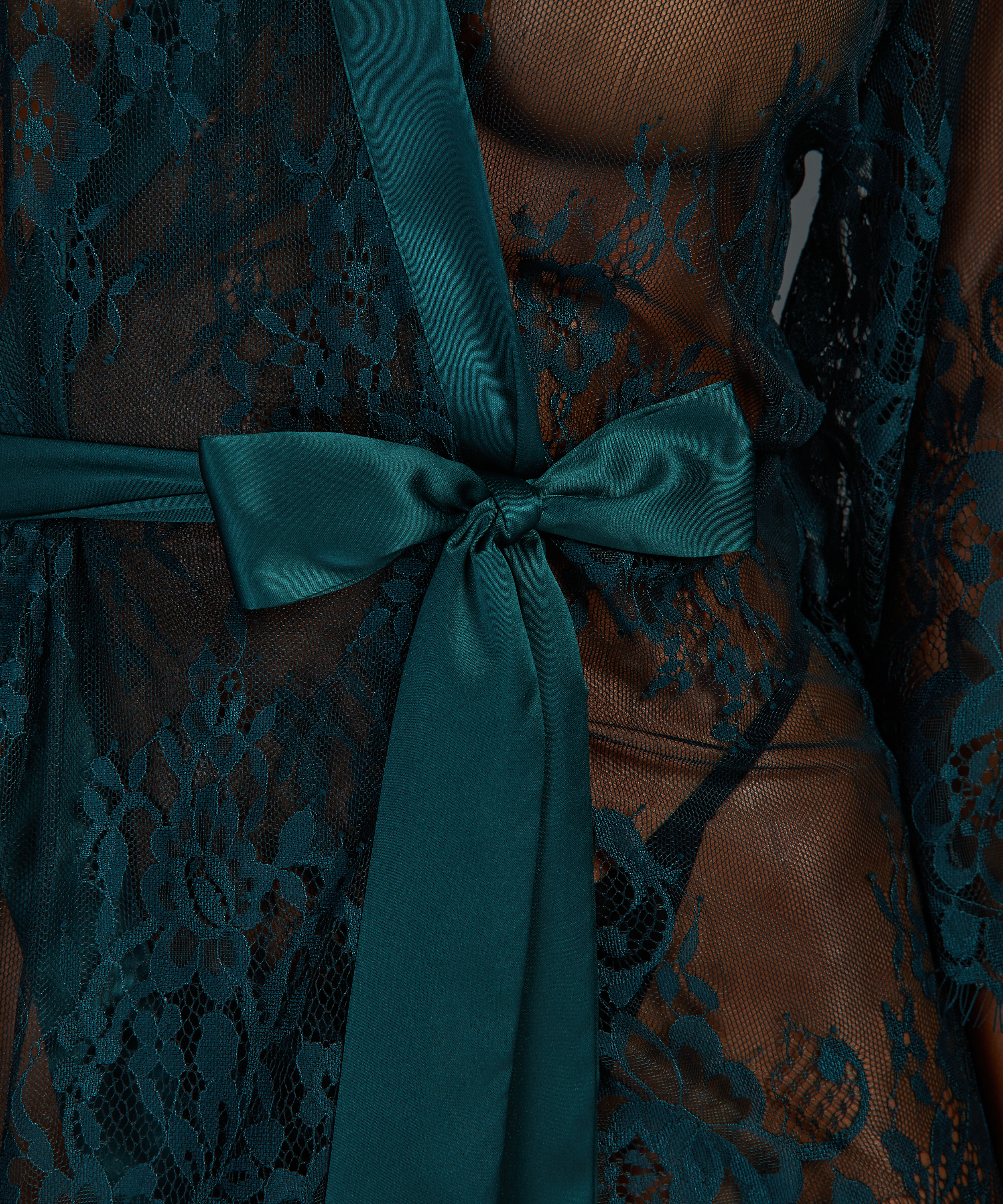 Kimono z koronką Isabelle, Zielony, main