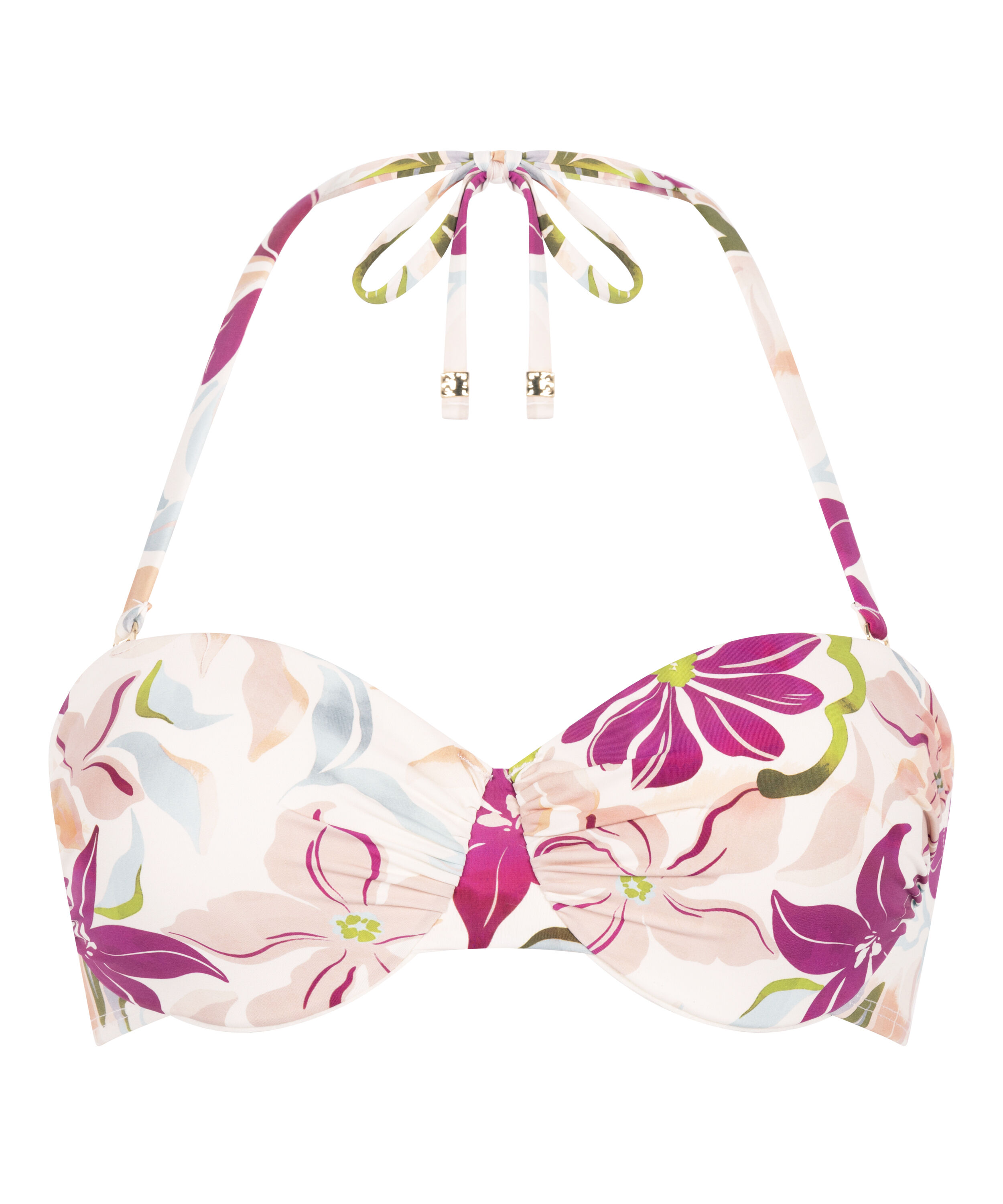 Usztywniona g&oacute;ra od bikini z fiszbinami Ayanna, Biały