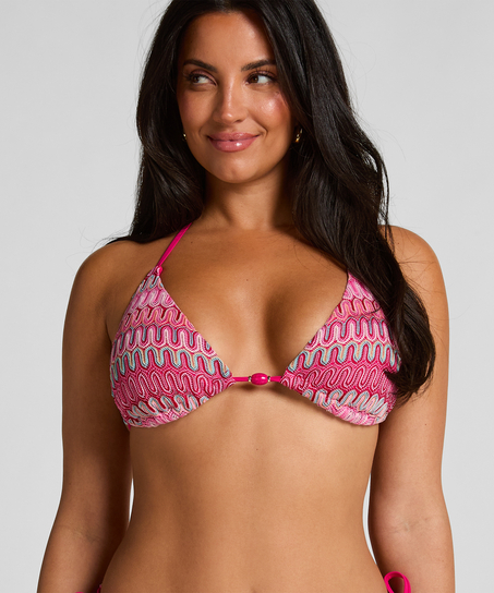 Tr&oacute;jkątny top od bikini Cali, R&oacute;żowy