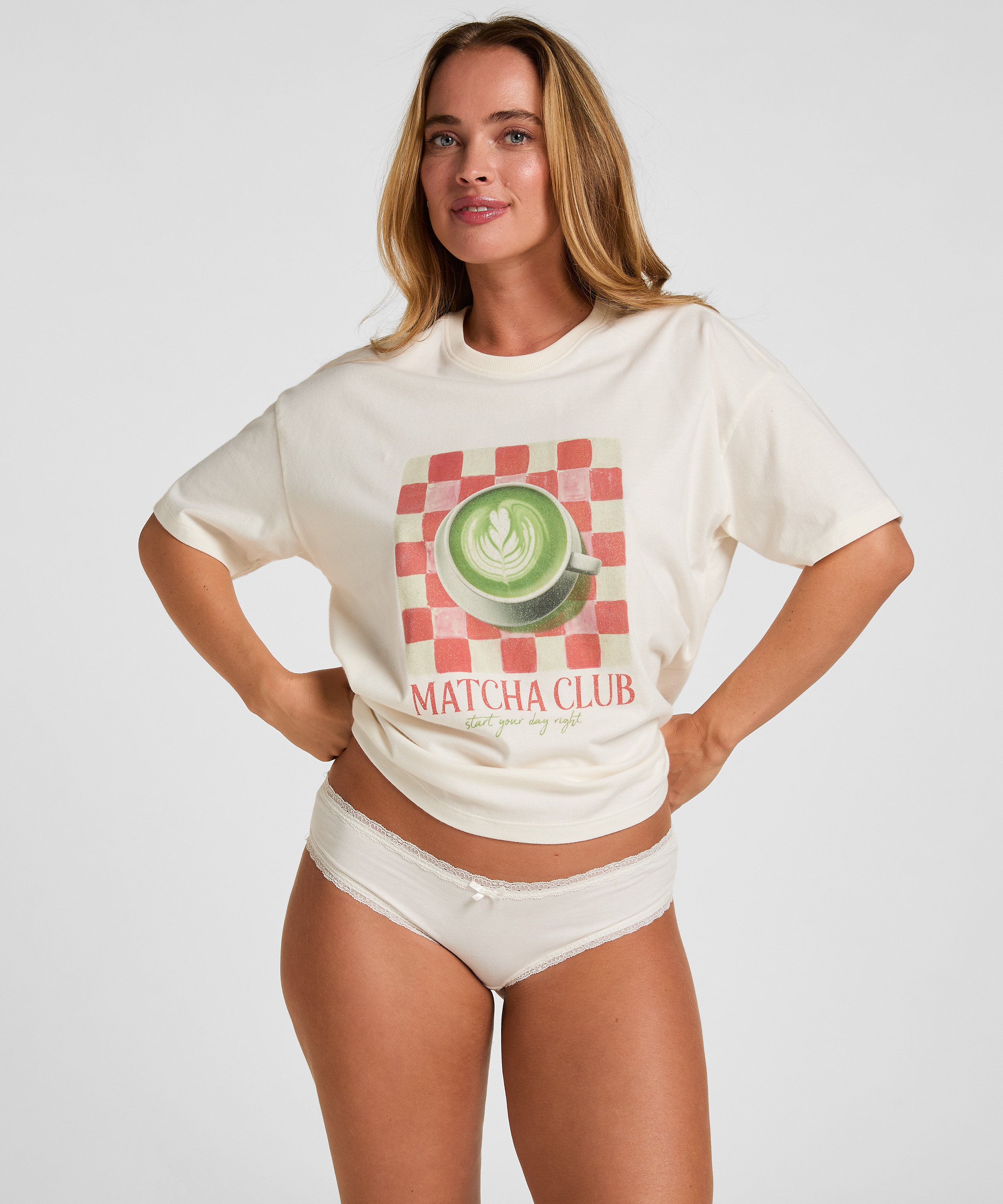 T-shirt z Nadrukiem, Biały, main