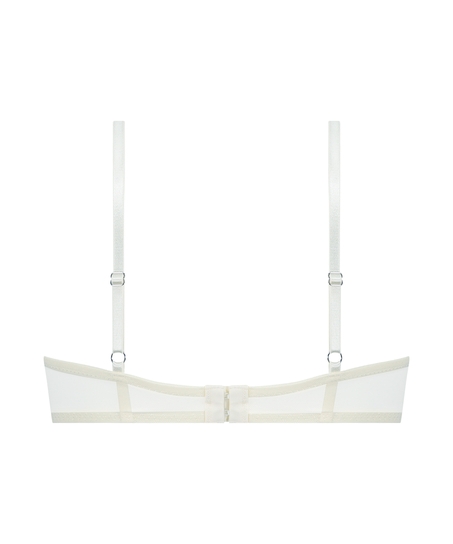 Nieusztywniany biustonosz z fiszbinami Harmony, Biały