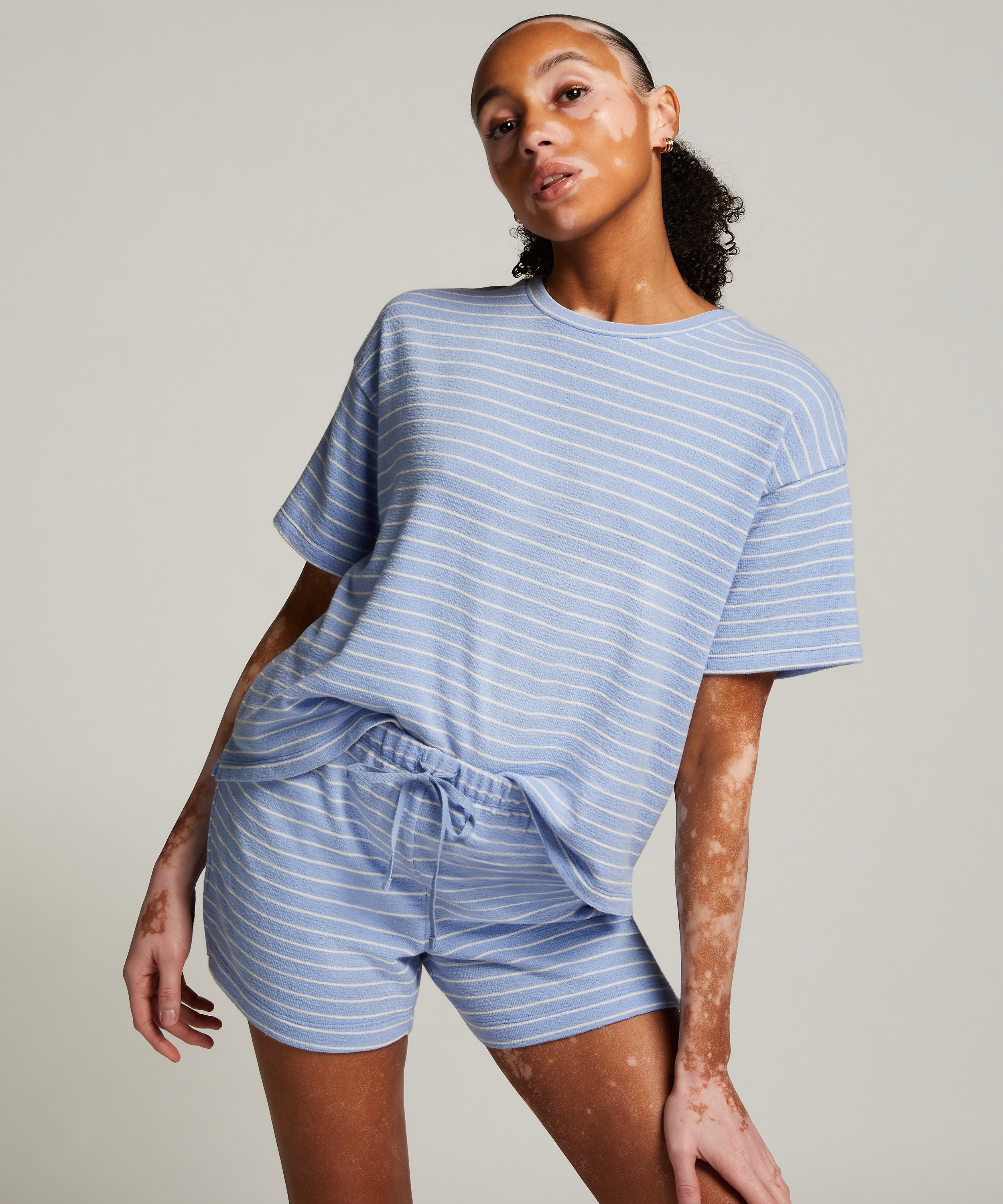 Bawełniane spodenki, Niebieski, main