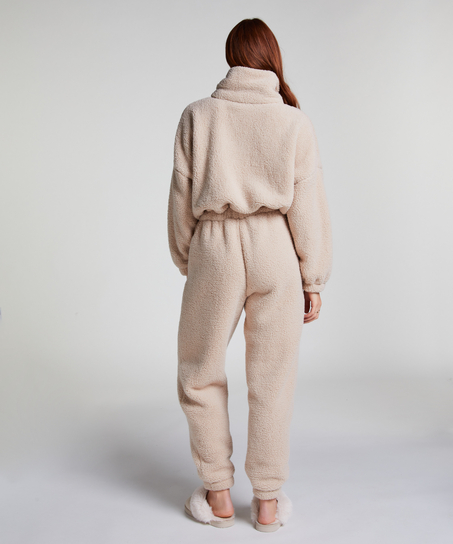 Onesie fleece, Beżowy