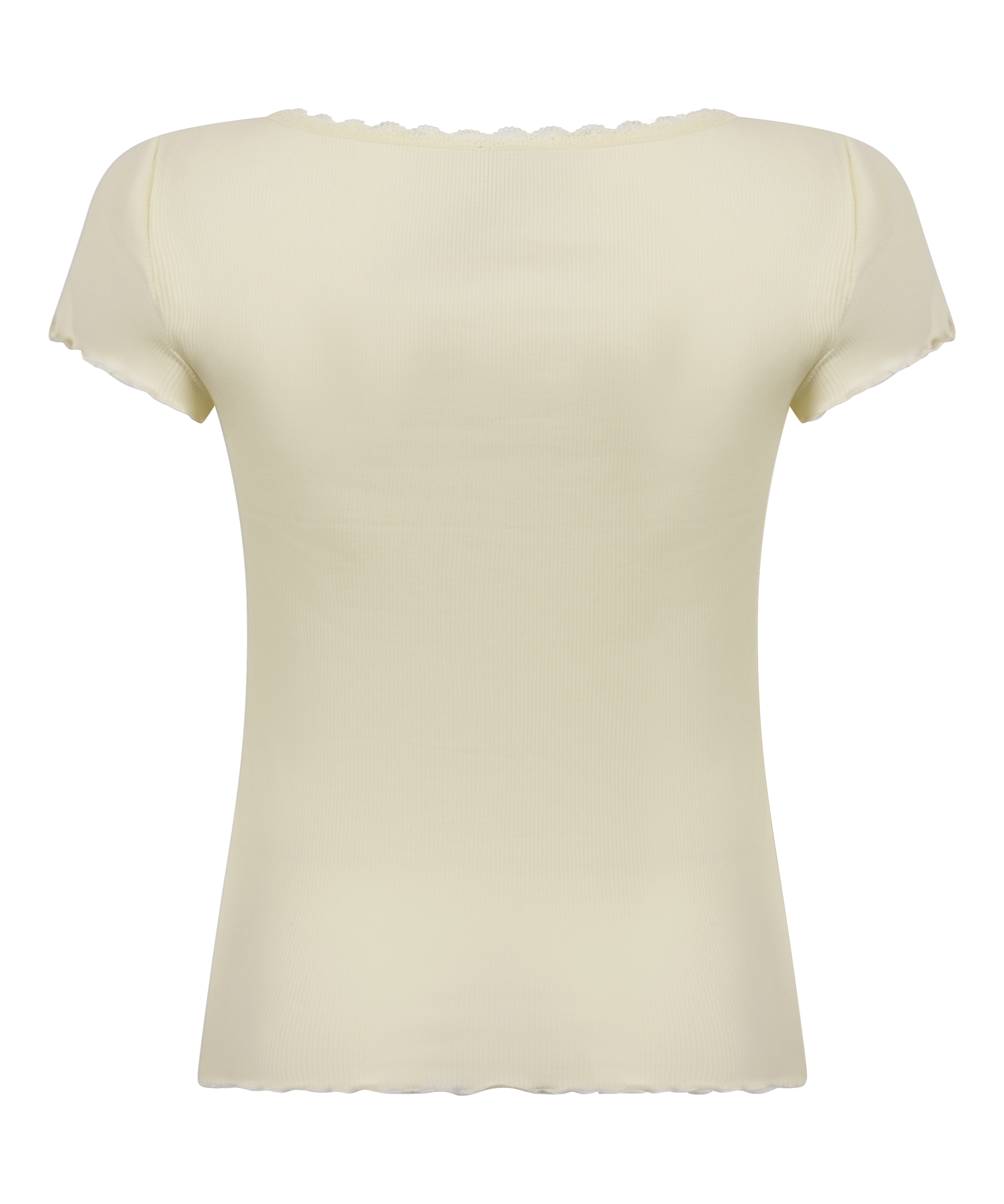 Top z dżerseju Rib, Żółty, main