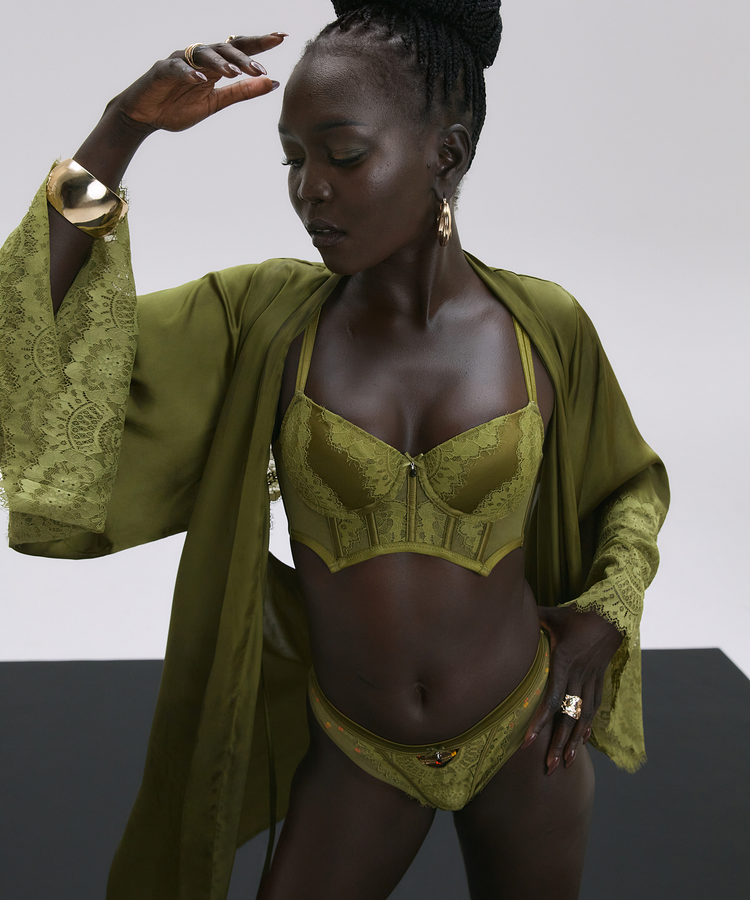 Majtki brazylijskie Amelie, Zielony, main