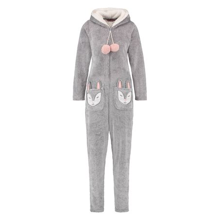 Novelty Fleece Onesie, Szary