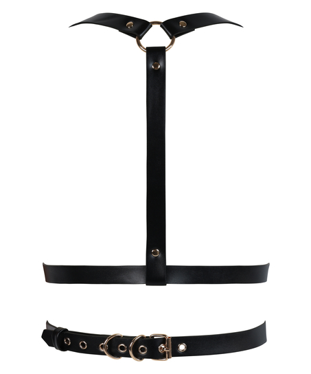 Private Uprząż ze sztucznej skóry, Czarny