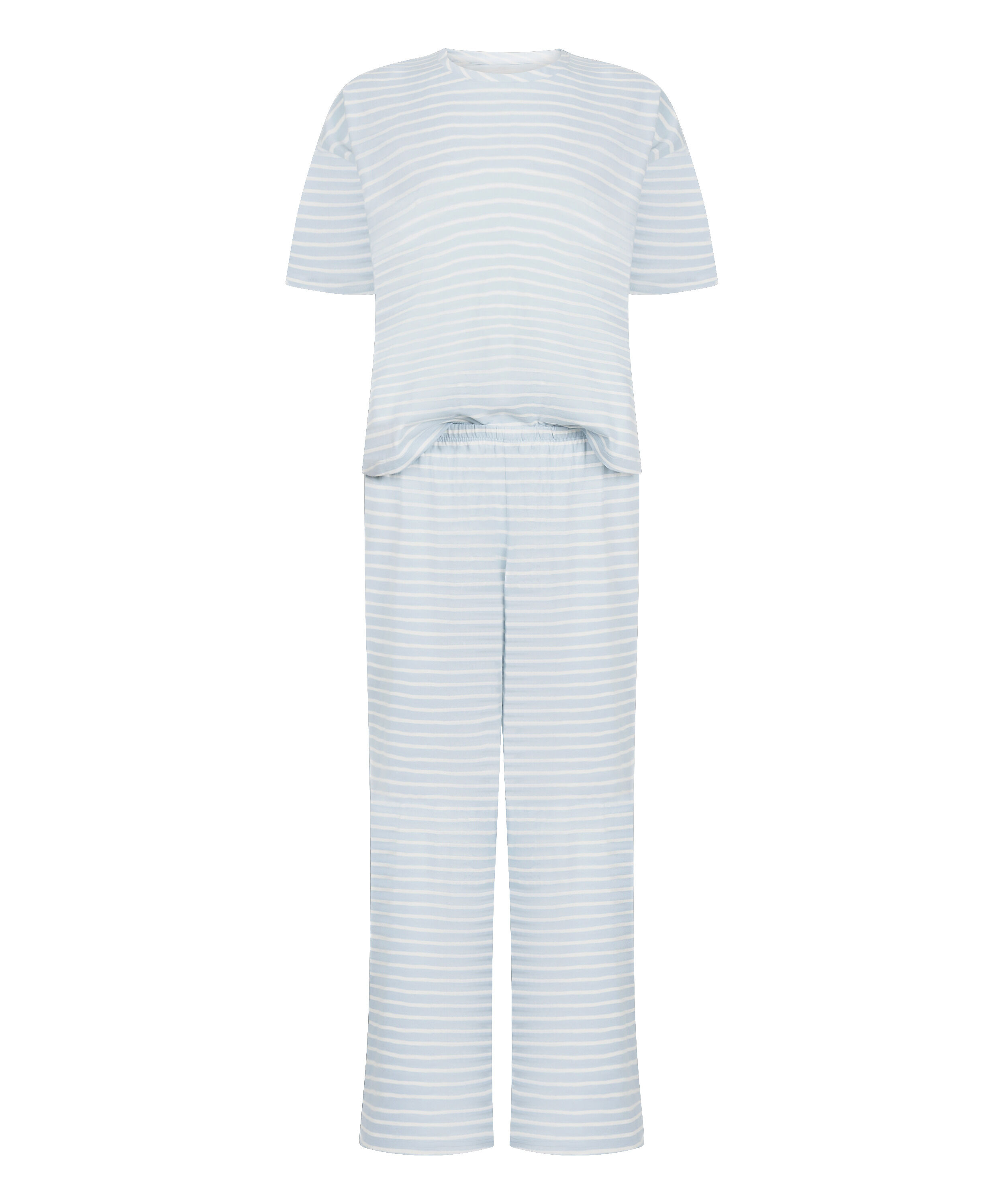 Zestaw Piżamowy Cotton Jersey Długi, Niebieski