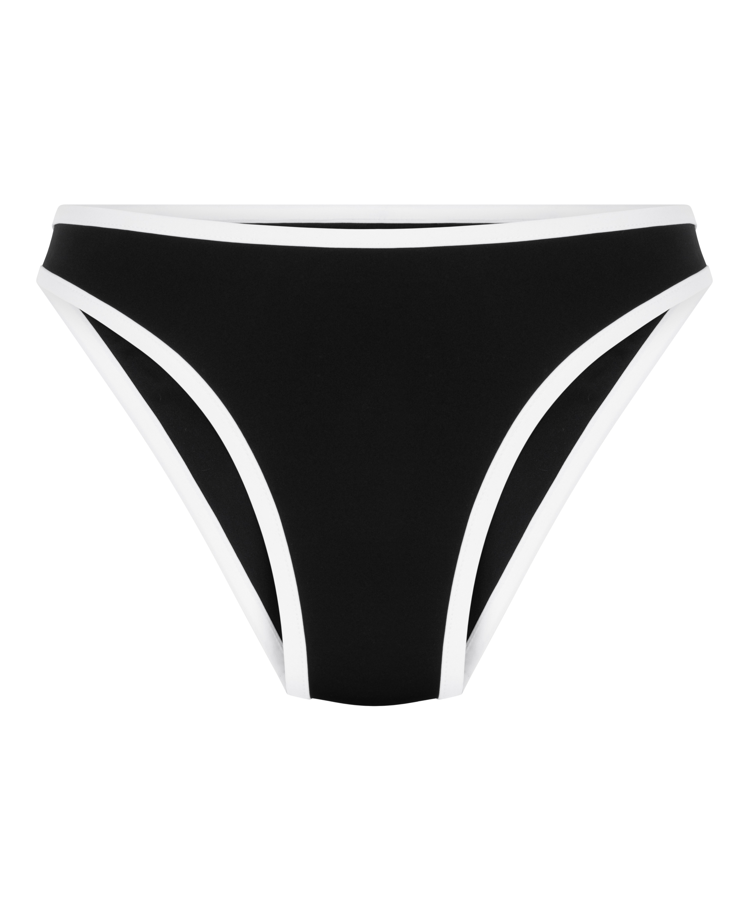 Neoprenowe jednolite bikini z wysoko wyciętymi nogawkami, Czarny, main