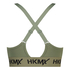 Biustonosz sportowy HKMX The Crop Logo Level 1, Zielony