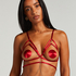 Chain Top Bralette, Czerwony