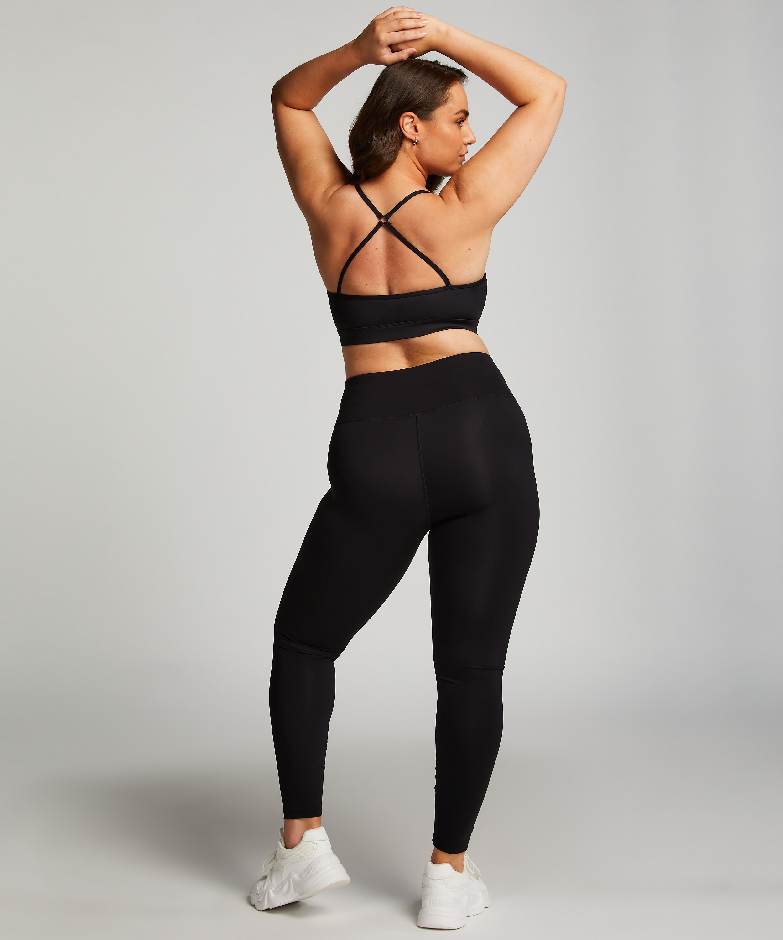 Legginsy z wysokim stanem, Czarny, main