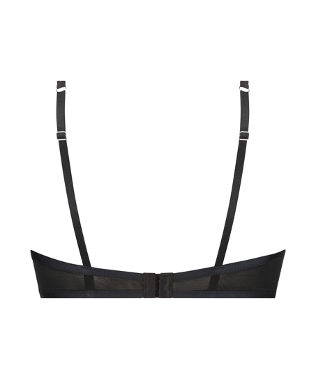 Usztywniony biustonosz maximizer z fiszbinami Elissa, Czarny