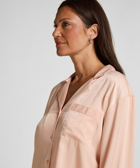 Kurtka z satyny z długimi rękawami Ayla, Pomarańczowy