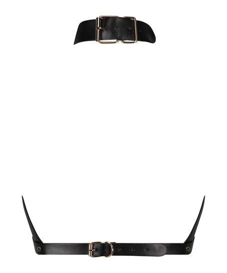 Body z uprzężą Private, Czarny