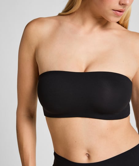 Bandeau Bralette Smooth, Czarny