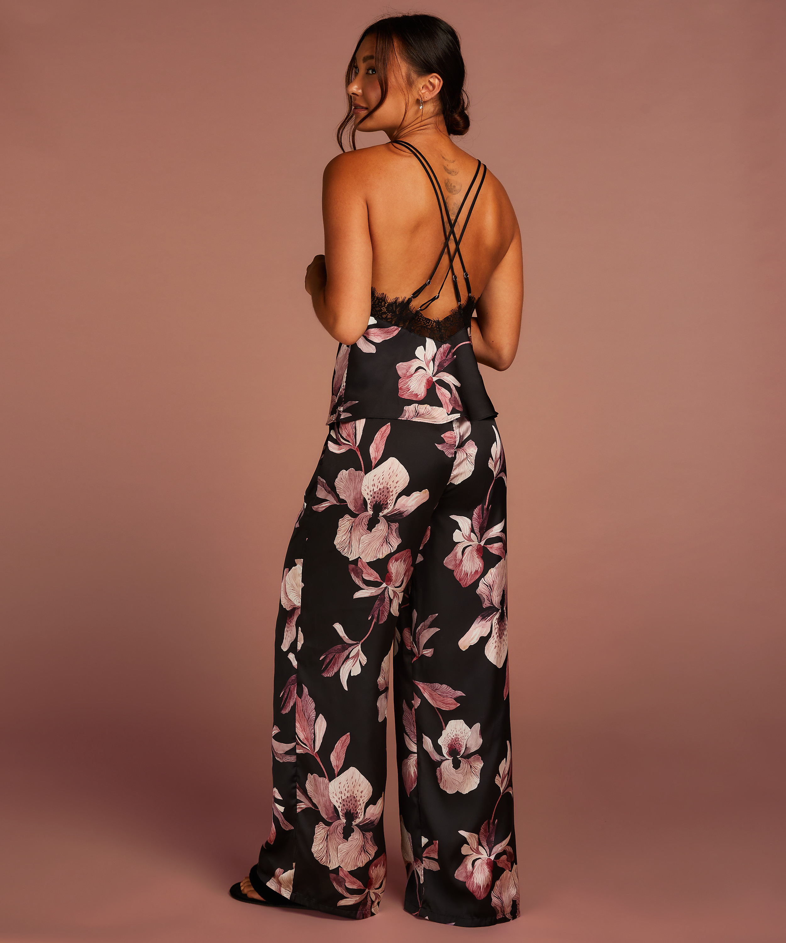 Spodnie palazzo, Czarny, main