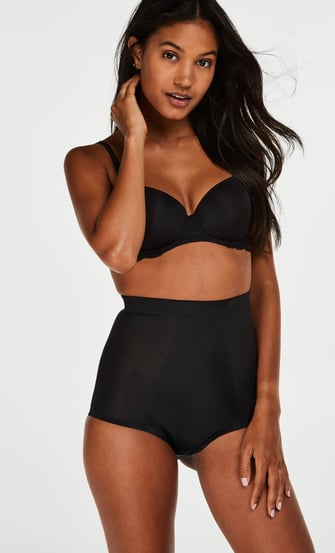 Sculpting scallop high waisted brief - Level 3, Czarny