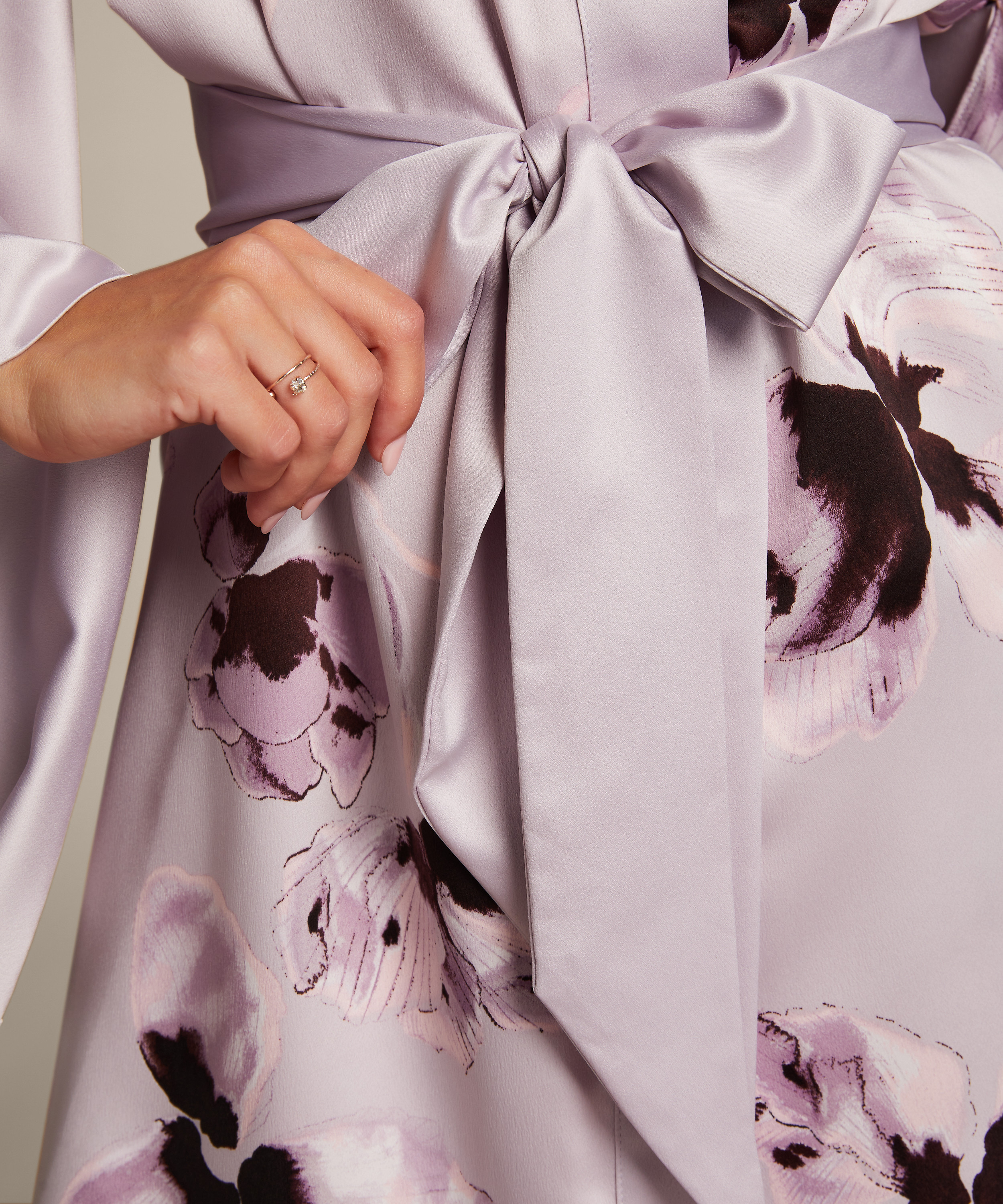 Satynowe kimono, Fioletowy, main