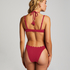 Majtki Bikini Wysoko Krojona Scallop, R&oacute;żowy