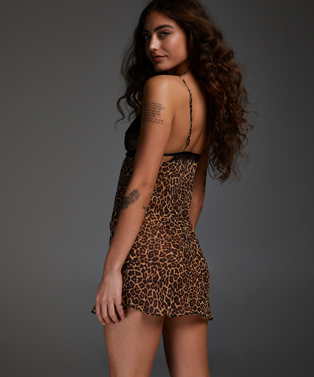 Szyfonowa sukienka na ramiączkach Holly, Czarny