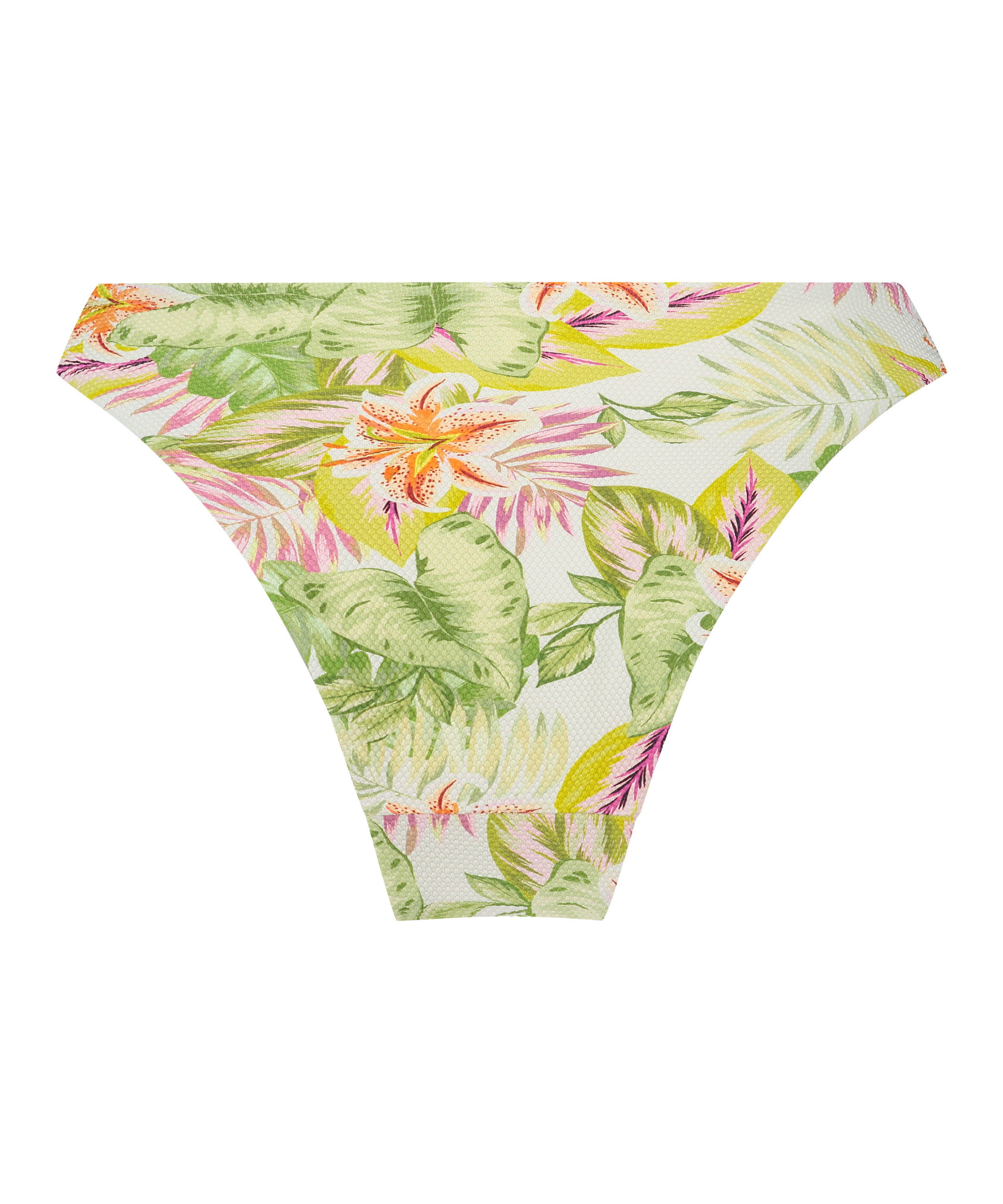 Majtki Bikini Wysoko Krojona Tropics, Biały, main
